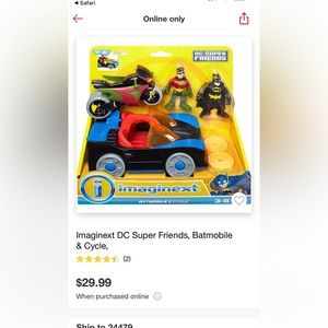 Imaginext Super Friends Batmobile and Cycle